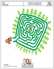 anaokulları için Labirent Bulmaca